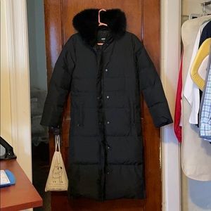 DKNY Black Long Winter Coat